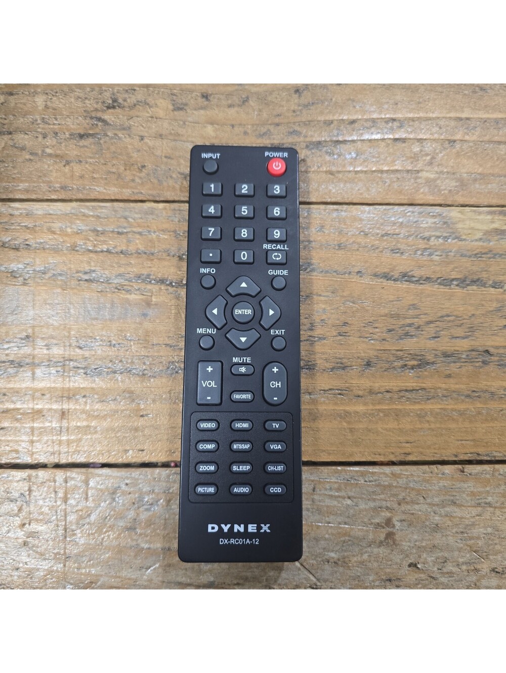 Dynex DX-RC01A-12 TV Remote Control Black Original OEM
